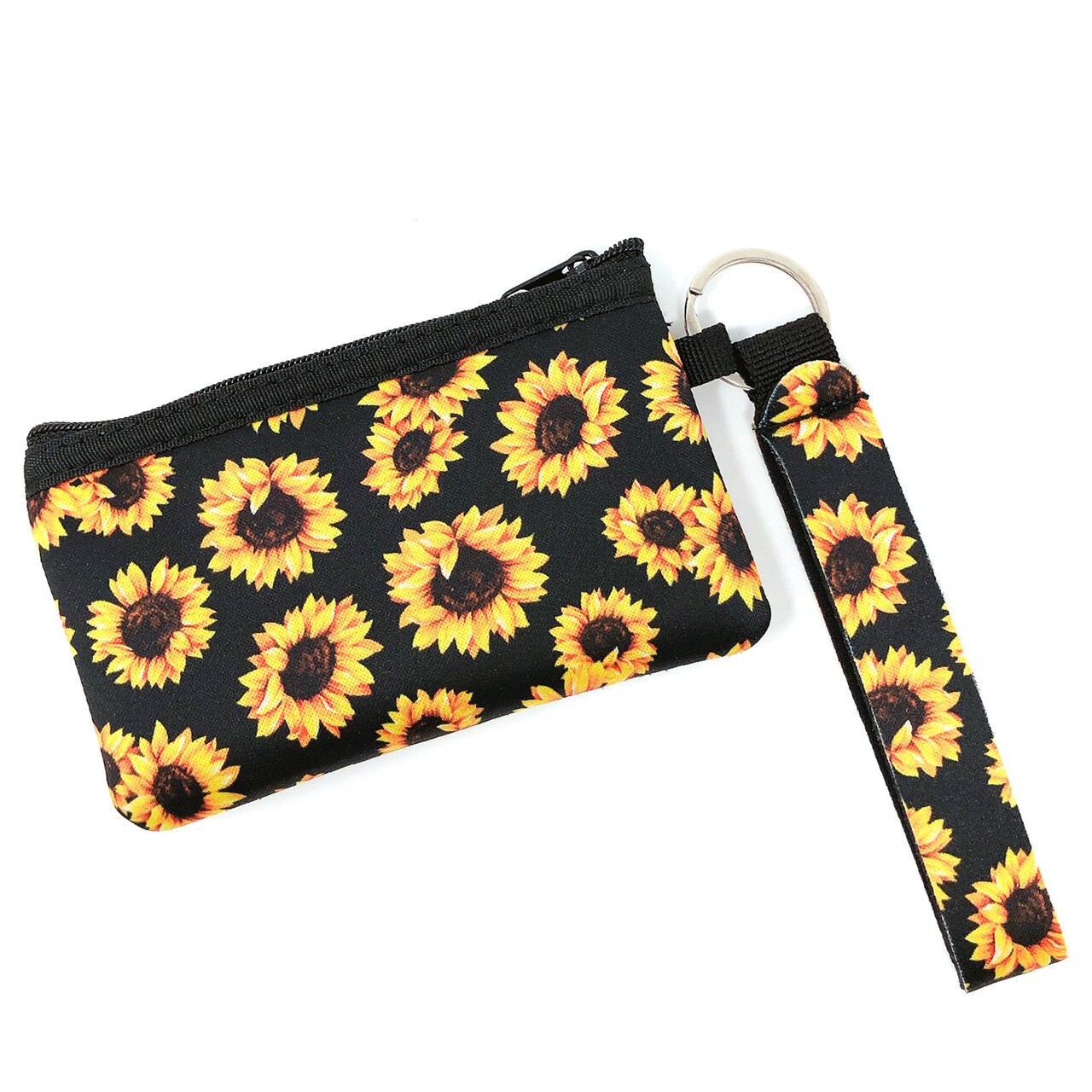 Wrapables Neoprene Mini Wristlet Wallet / Credit Card ID Holder with Lanyard